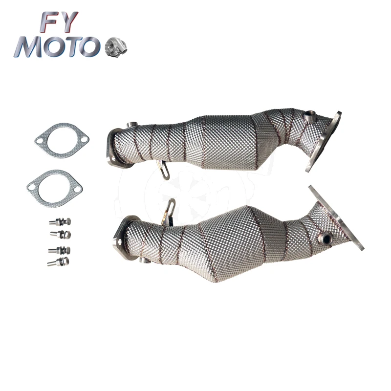 

Exhaust Downpipe For GTR R35 2018+ With Heat Shield With Cat