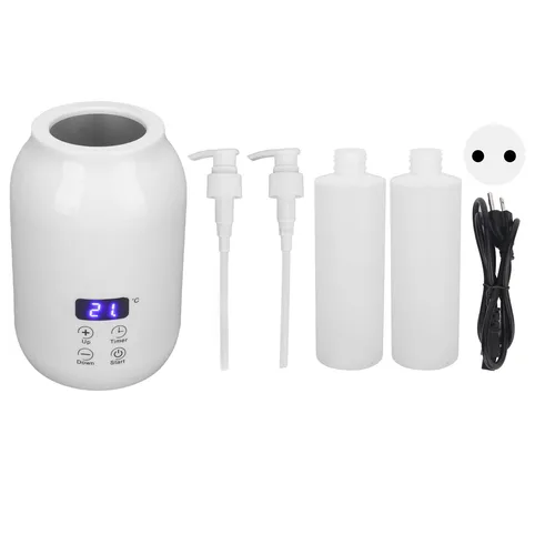 Imagen 1 del producto Calentador de aceite de masaje de una sola botella, calentador de aceite de masaje, pantalla LED, Control táctil, ajuste de temperatura, calentador de botella de aceite esencial