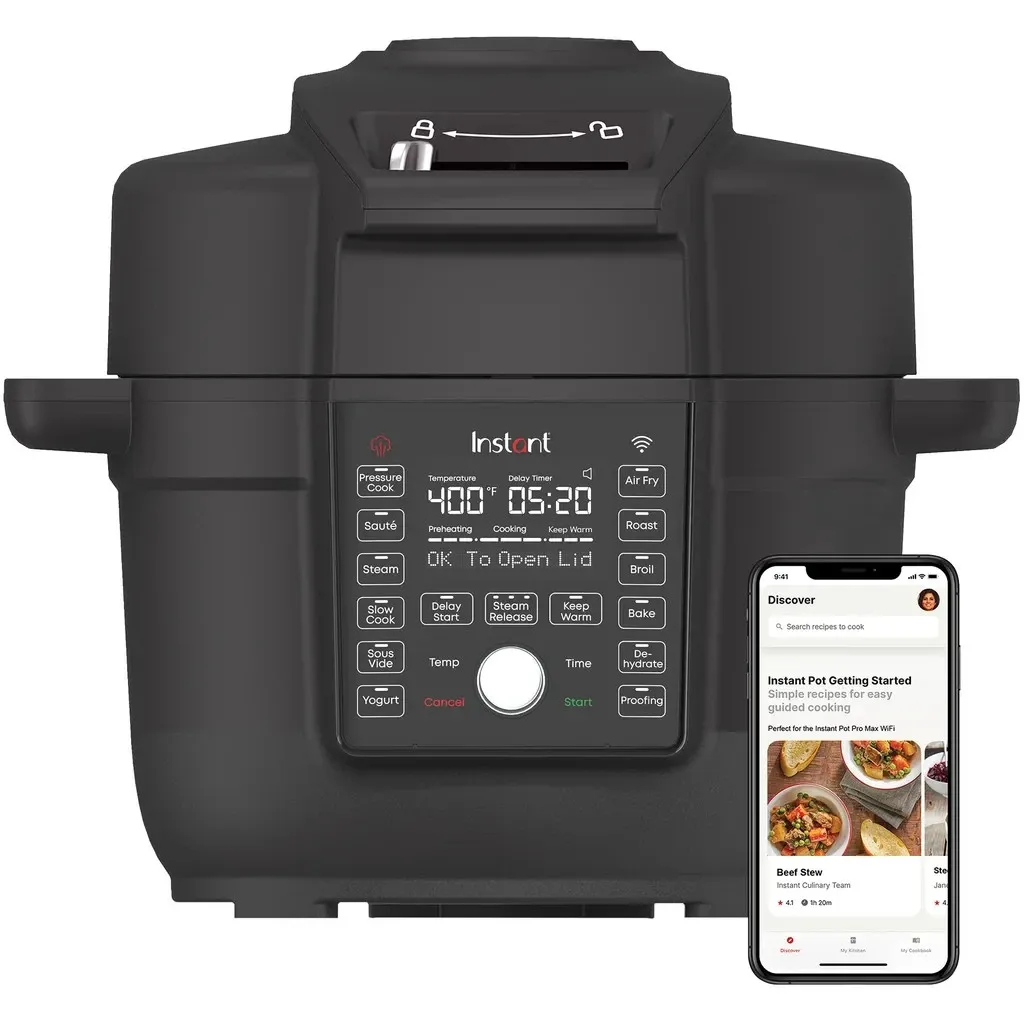 

Мультиварка-аэрофритюрница 13-в-1 с Wi-Fi и крышкой Ultimate Lid, 6,5 л