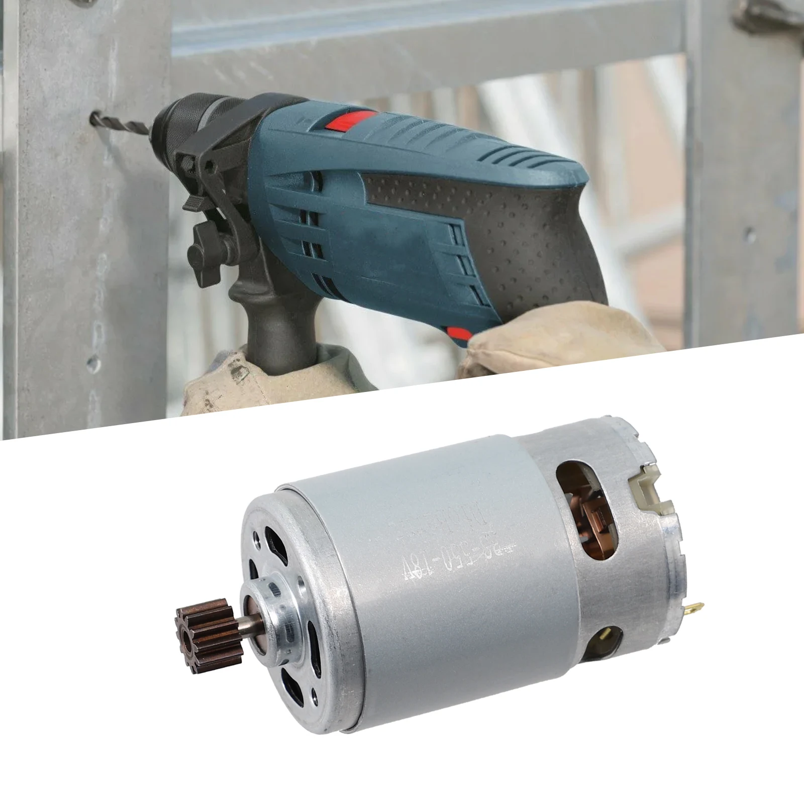 Motore DC 12 denti 18V 1607022587 Sostituzione per trapano a batteria per componente di riparazione cacciavite elettrico GSR1800LI