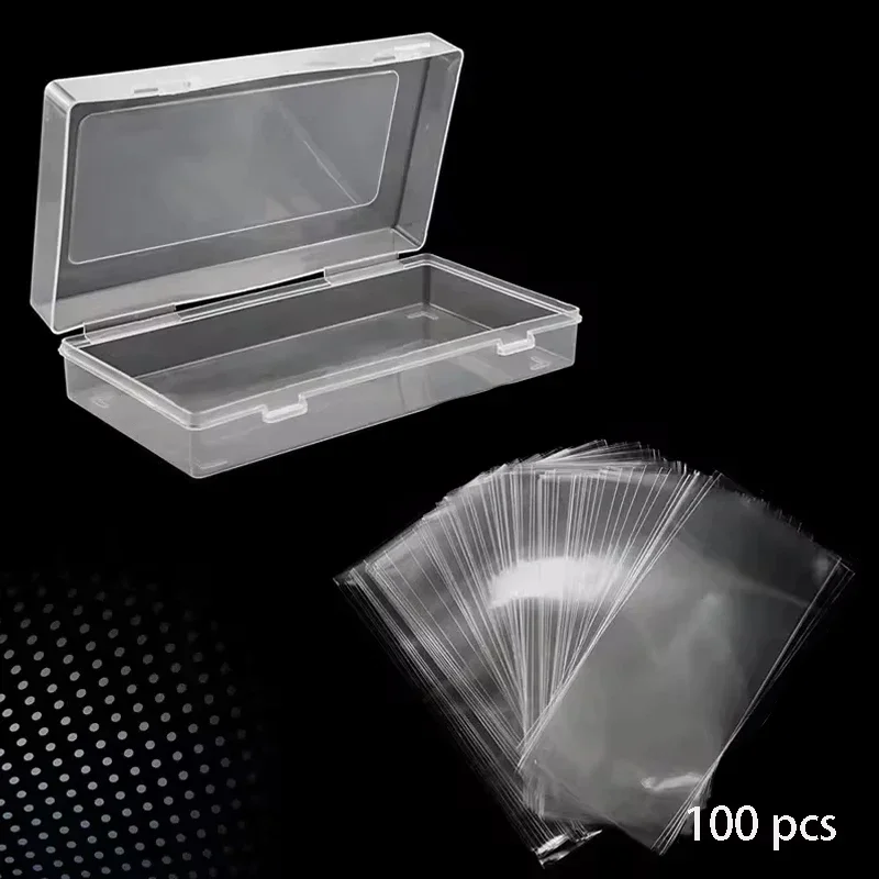 100pcs Transparent Banknote Sleeves Display Box Album Currency Collector Sleeves Protective Pouches for Storage and Organisation