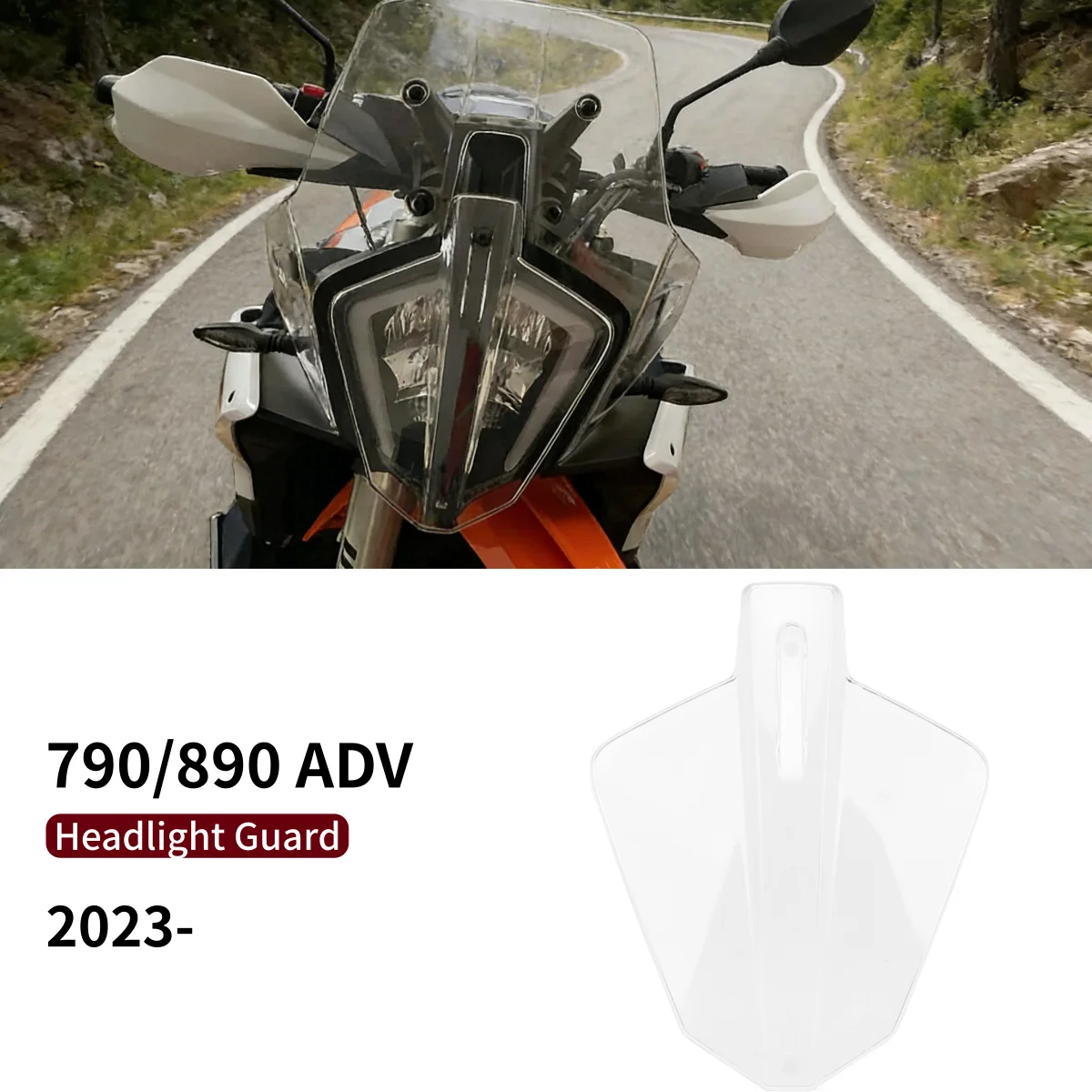 

Motorcycle Acrylic Headlight Guard Protector Transparent Light Cover Protection For 790 Adventure ADV 890 ADVENTURE 2023 2024