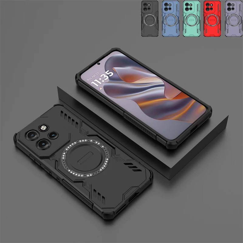 

Magnetic Ring Wireless Charging Case Motorola Edge 50 Neo Case Anti-fall Silicone PC Cover Moto Edge 50 Neo Case Protector Cover