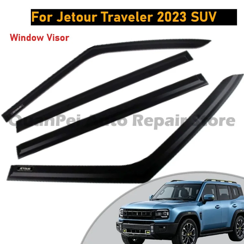 

Weather Shield Side Window Eyebrow Style Direct Fit 4Pcs Car Exterior For Jetour Traveler 2023 High Quality Parts