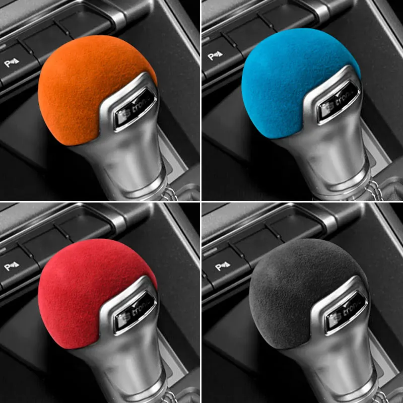 For Audi A3 Q2L S3 TT Sport Gear Shift Knob Boot Cover Trim Sticker Made of Alcantara Car Premium Interior Tuning Accessories view 4