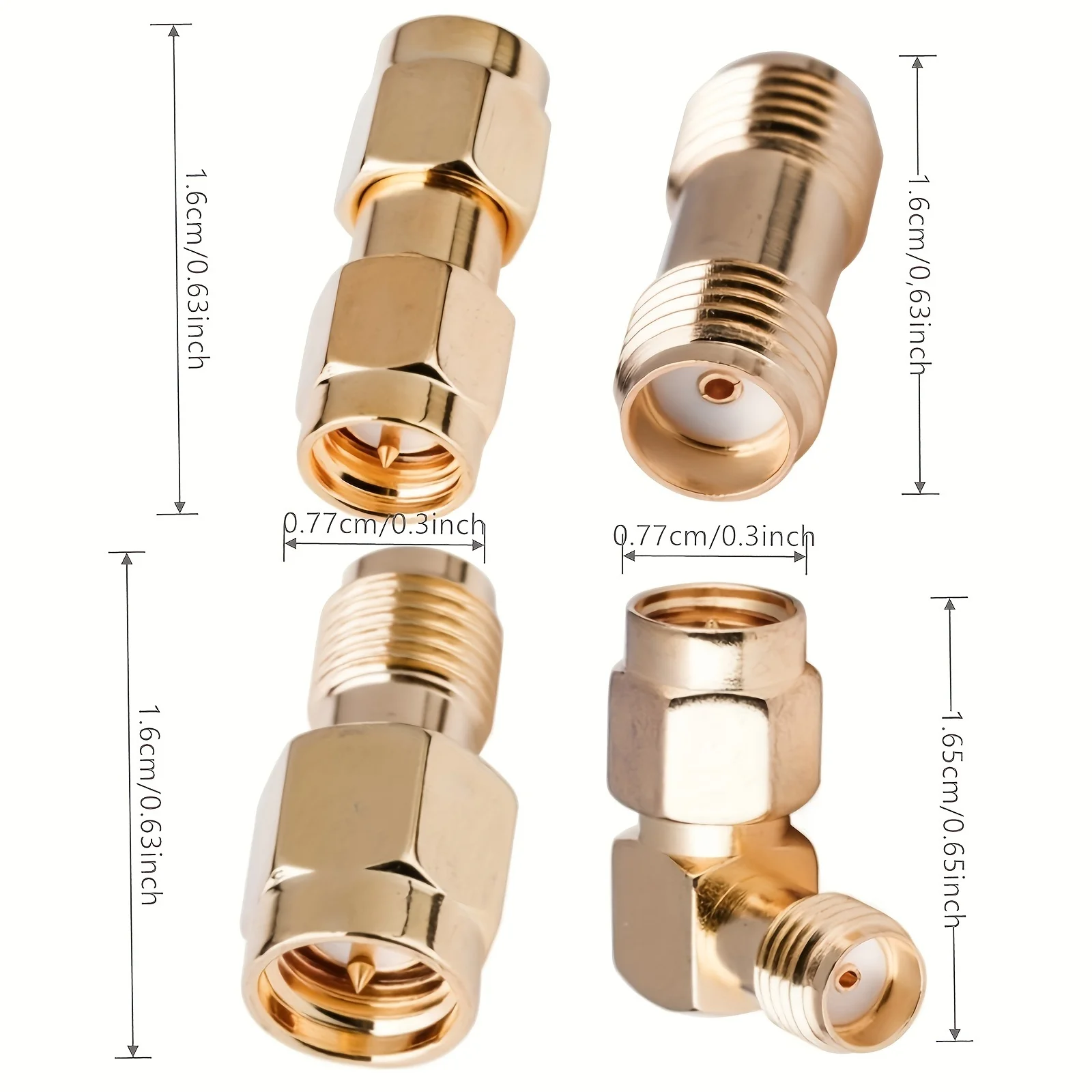 SMA ذكر إلى SMA ذكر أنثى موصل قابس SMA أنثى إلى SMA أنثى جاك RF محول محوري موصل حزمة من 8 وحدات