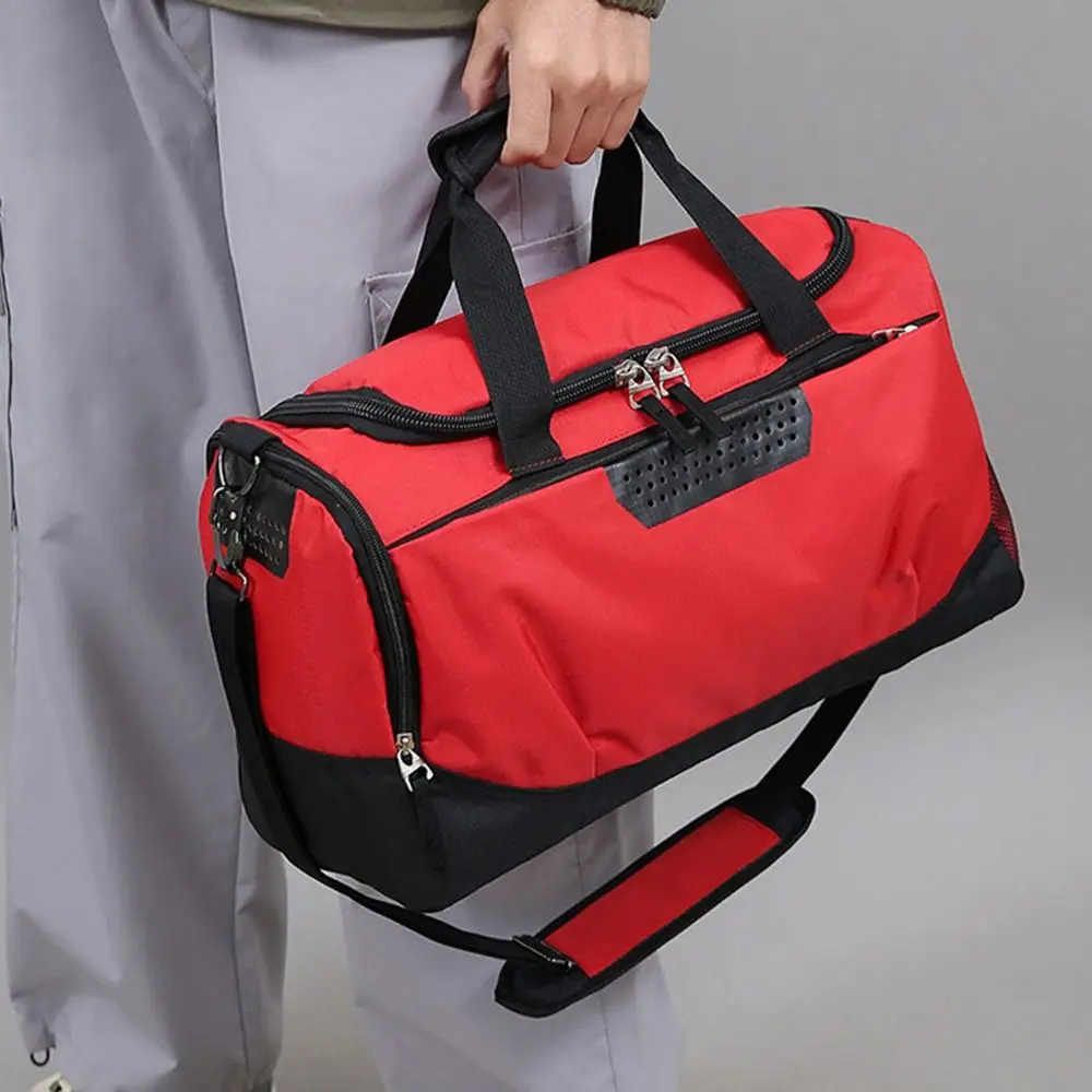 

Large Capacity Travel Duffel Bag Waterproof Dustproof Travel Luggage Handbag Casual with Shoe Compartment Clothing Storage Bag