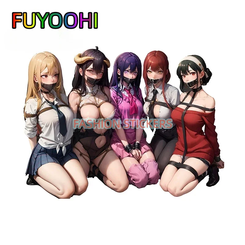 

FUYOOHI Play Stickers Tie Waifu Makima Yor Car Sticker Sexy Anime NSFW Bundle Decal Car Accessories Hentai Decoration