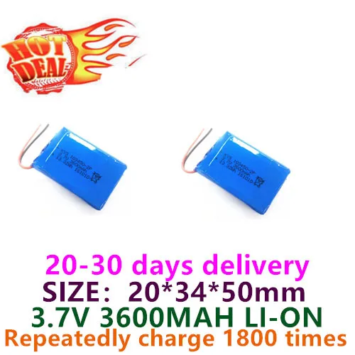 特別なリチウムポリマー電池パック103450-2p 203450 v 3.7 mah