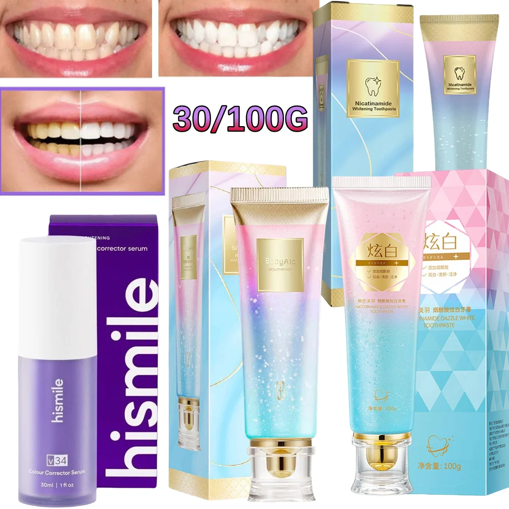 

Niacinamide Whitening Toothpaste Helping To Oral Care Bad Breaths Stains Removing Reduces Plaque Toothpaste For Men Women