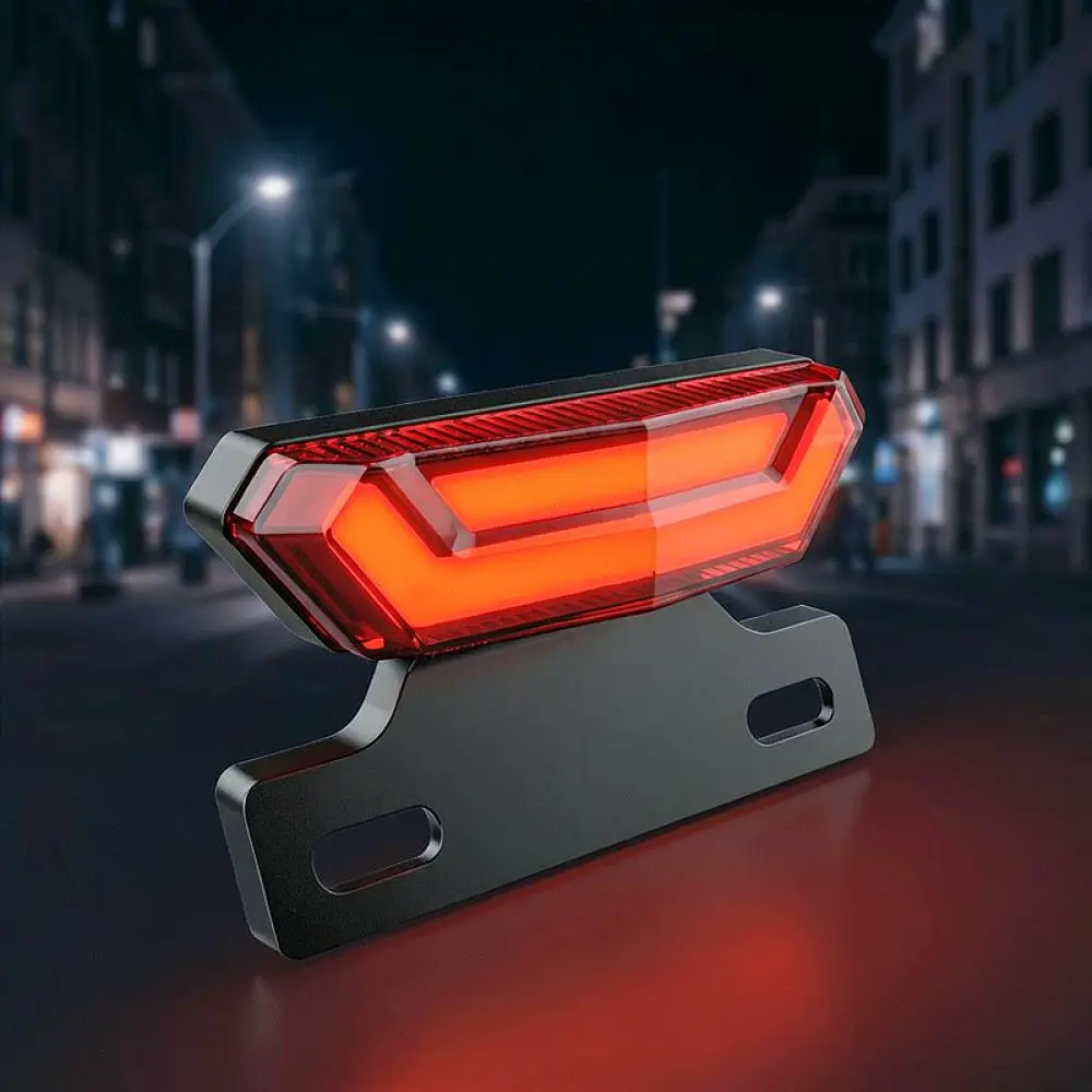 Intelligent Brake Sensing Bicycle Tail Light Waterproof Led Warning Rear Lamp For Urban Commute Night Cycling Safety