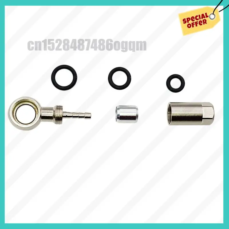 Abjz conector banjo de freio a disco de bicicleta, kit de parafuso de anel de azeitonas com agulha de óleo para sram nível tlm/ultimate a1, pinças código r b1