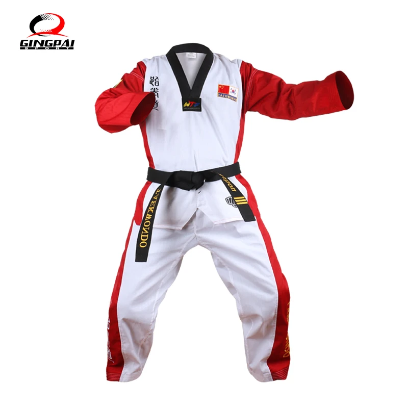 XXXS-XXXL Cotton adult and children's taekwondo clothing long sleeved men's and women's track clothing beginner training clothes