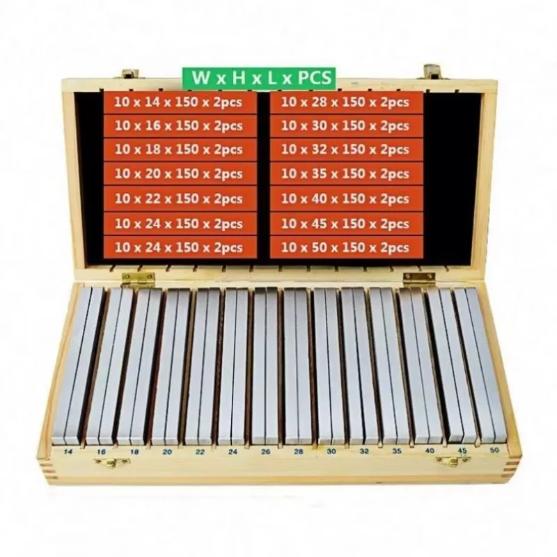 

Parallel Pad Gauge Block CNC Milling Pads 14pairs 150x10mm/28pcs Precision Parallel Block Set 0.005mm Thin Parallel Bar Set