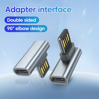 USB3.0 to Type-C OTG Adapter 90°Degree Elbow OTG Converter Fast Data Adapter for MacBook Steam Deck Switch Charging Adapter