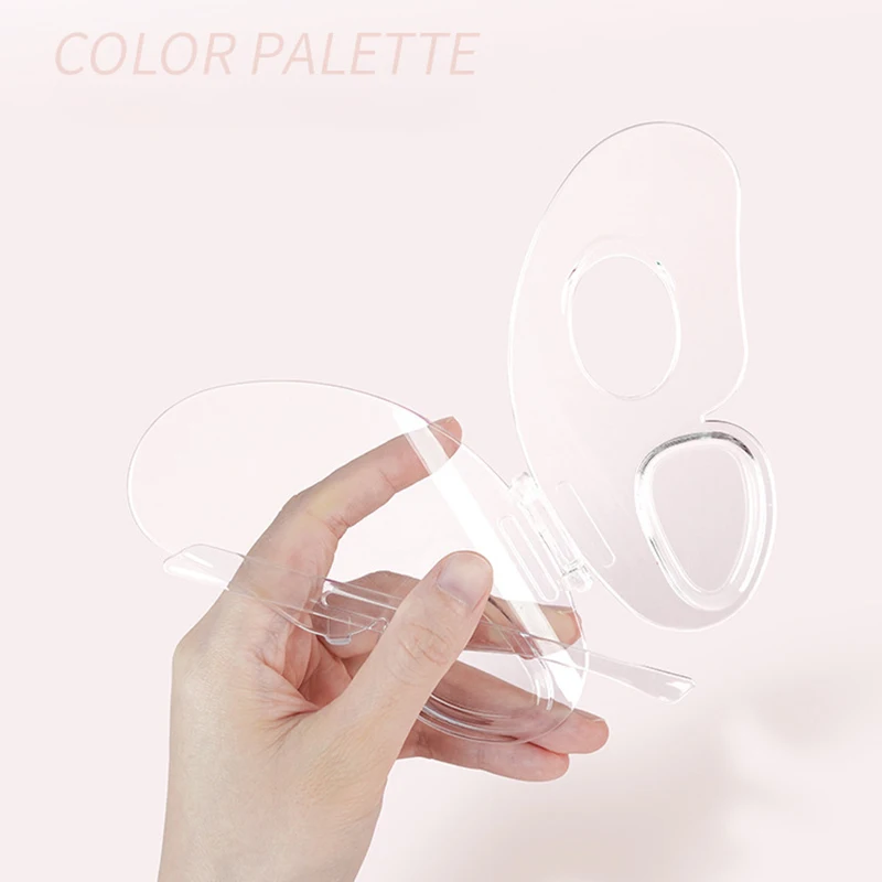 Transparent Butterfly Makeup Color Palette Folding Liquid Foundation Color Mixing Tray Makeup Color Board Makeup Cream Mixing