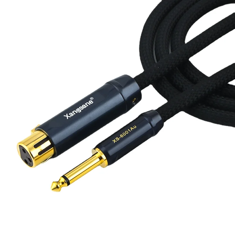 

Hi-end 4N Pure Silver Mono 6.5mm to XLR Female Plug Microphone Cable Mixer Sound Card Audio Line
