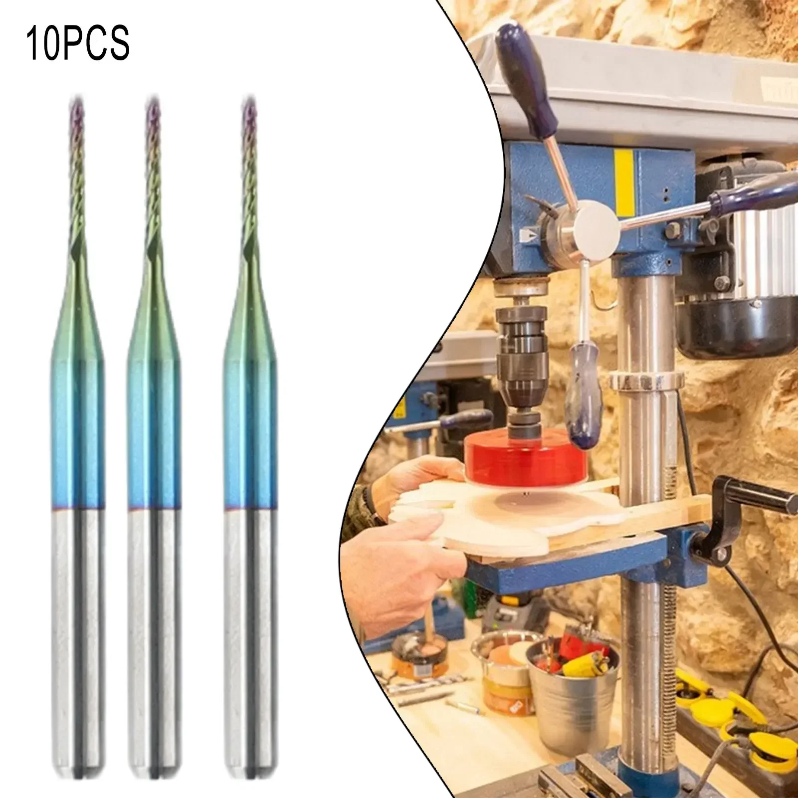 

Milling Cutter Cutting Bit Corn End Durable Engraving Bit For CNC PCB Mill Router 10* Useful 10pcs 1mm Accessories