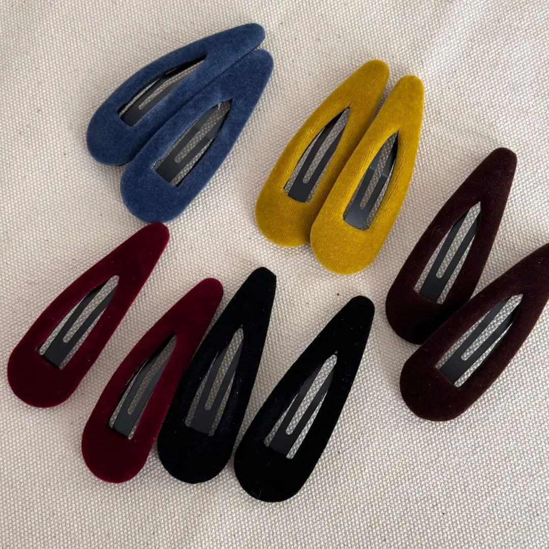 

10 бархатных заколок для волос, боковых зажимов, модный и элитный стиль, заколки для челки, универсальные зажимы BB, маленькие зажимы, аксессуары для волос