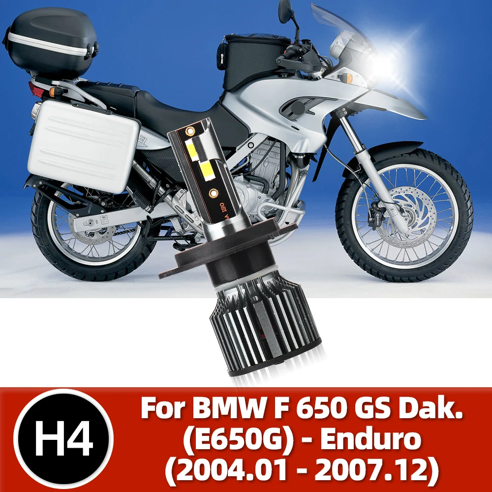 

1PC H4 Motorcycle Headlight CSP Led 12V Hi/Lo Beam 50W Bright 7500LM For BMW F 650 GS Dak. (E650G) - Enduro 2004 2005 2006 2007