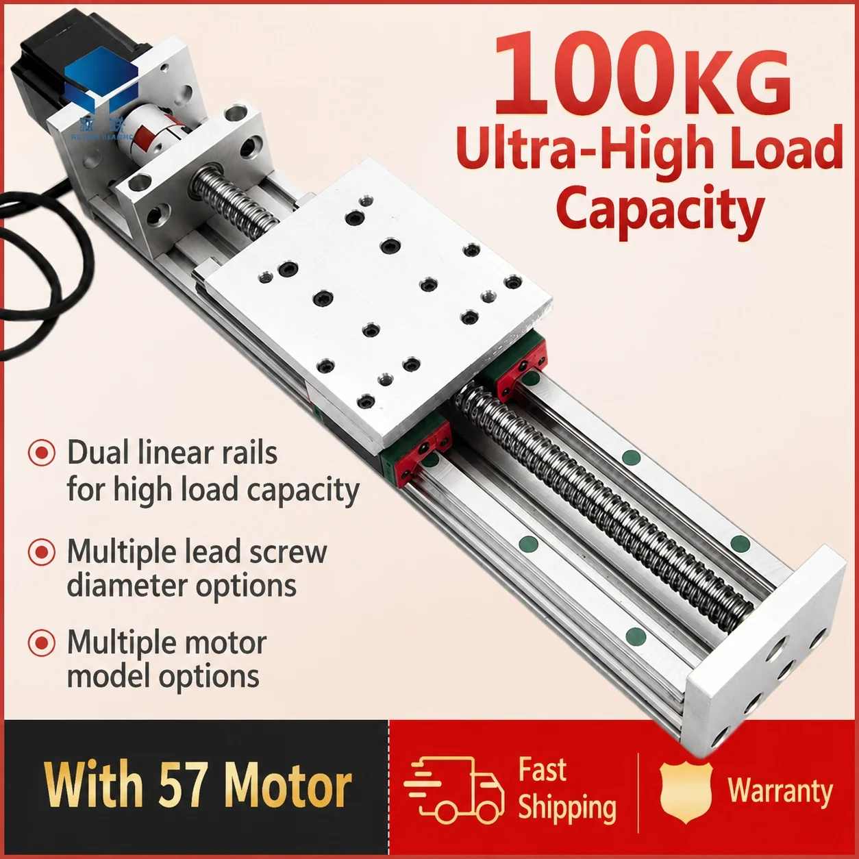 XG80 Heavy Load Linear Stage Module Ball Screw Linear Guide Rail 57 Stepper Motor 1605 1610