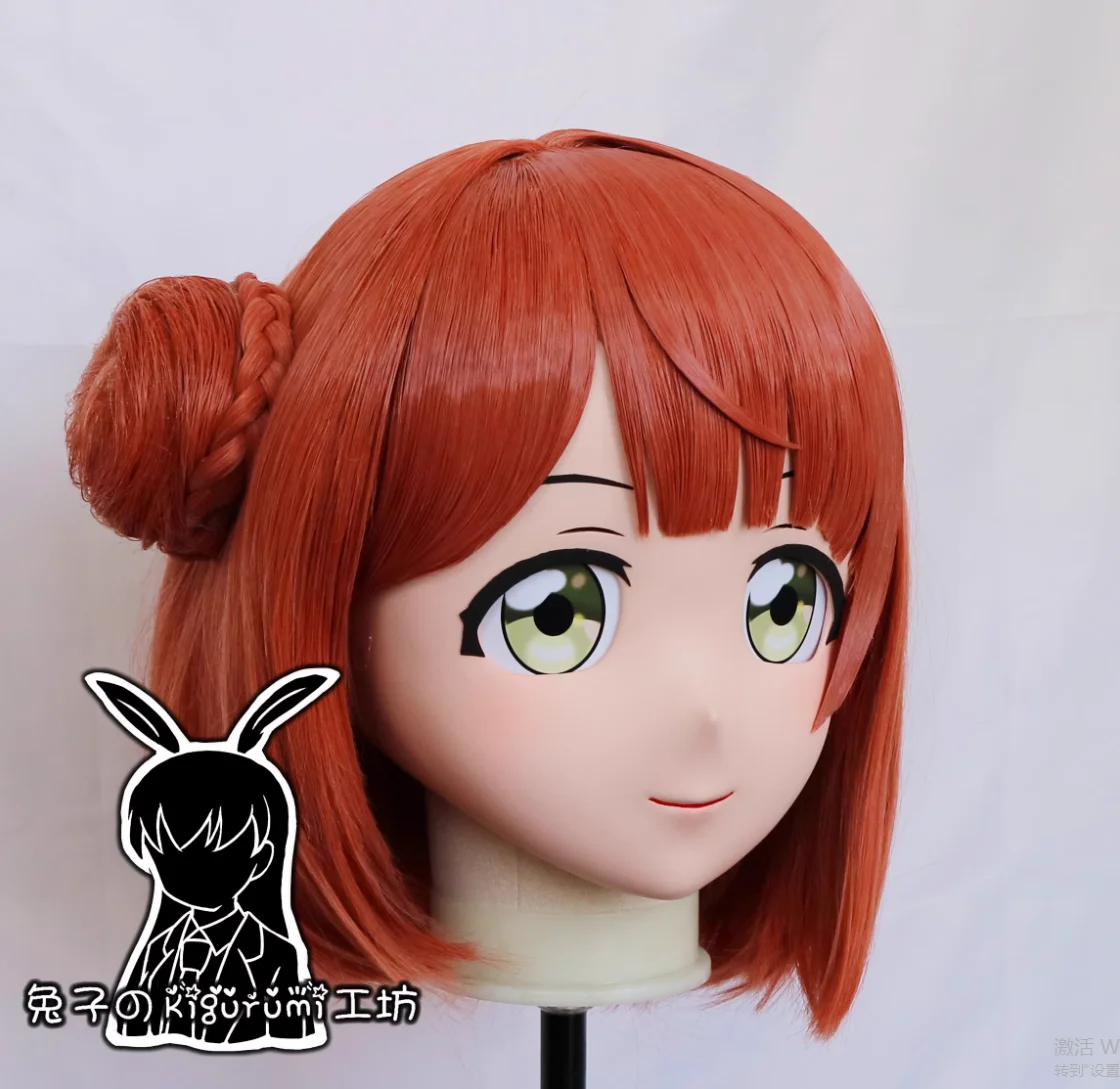 コスプレ用にカスタマイズされた樹脂製のアニメマスク,バックシェル,フルヘッド,日本のキャラクター,ロールプレイ,rb04012