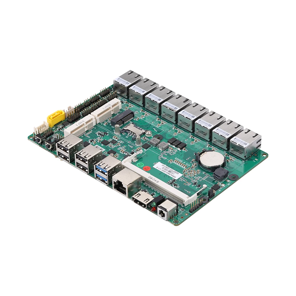 Qotom DDR4 8 Ethernet SATA 3 Mini-PCIe 3G/4G Firewall Pfsense Motherboard Mini Itx E Key M.2 For Wi-fi