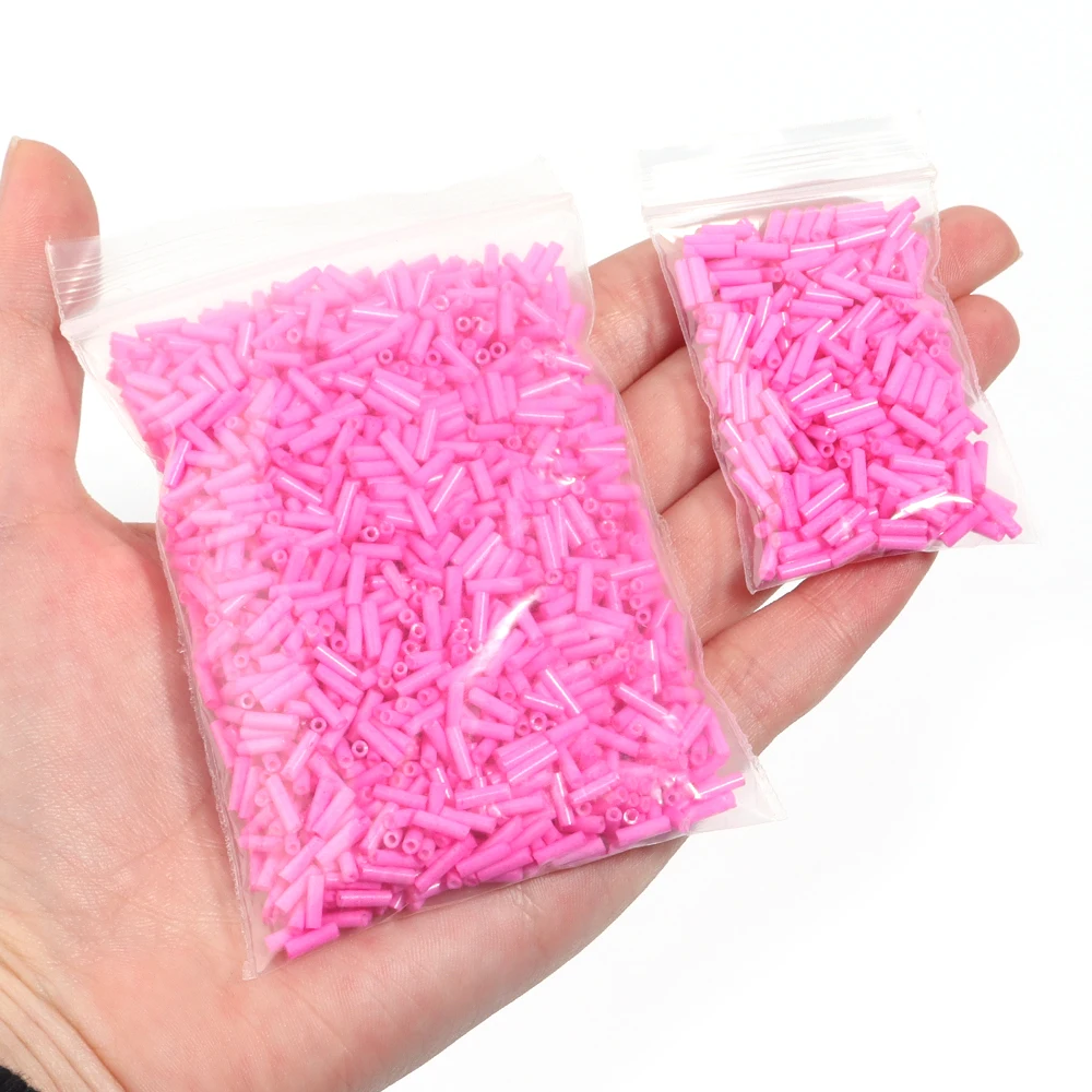 220/1100pcs Tube Shape Glass Seed Beads Colorful Glass Beads Loose Beads For Jewelry Making DIY Necklace Bracelets Accessories