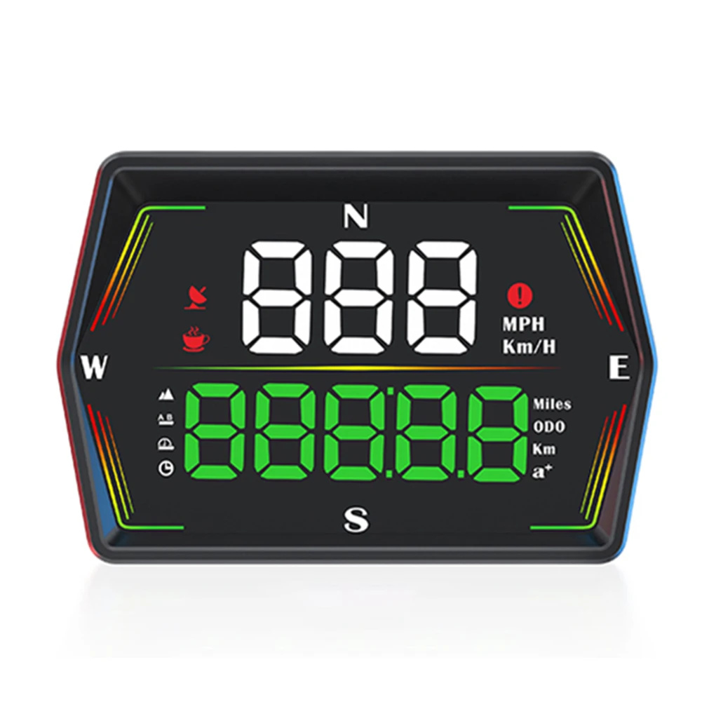 10*7.5*7.5cm Car Speed Monitor Speed Monitor 3.5-Inch Screen ABS Material Compact Design Fatigue Driving Reminder