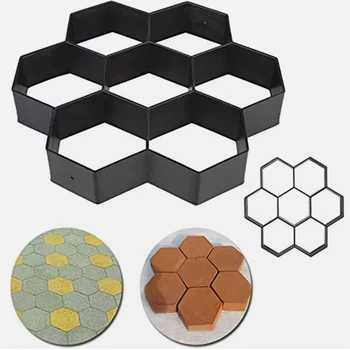 Machine de pavé réutilisable pour le bricolage, moules de pavage de chemin de jardin, brique de pierre, moule en béton, ciment, marche