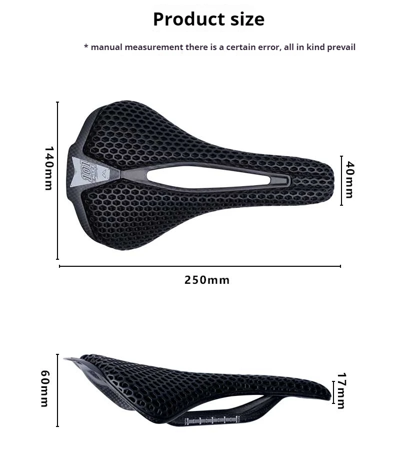 Enlee Fahrrad 3d gedruckt Sattel ultraleichte Kohle faser Rennrad Mountainbike Nylon Kissen bequeme 3D MTB Sattels itz – Detail 3
