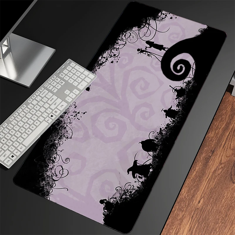 Alfombrilla de ratón Jack Skellington Edge, alfombrilla blanca con estampado HD para Gamer, alfombrilla de escritorio para ordenador, teclado de mesa moderno, alfombra para ordenador portátil, alfombrilla para ratón para juegos XXL