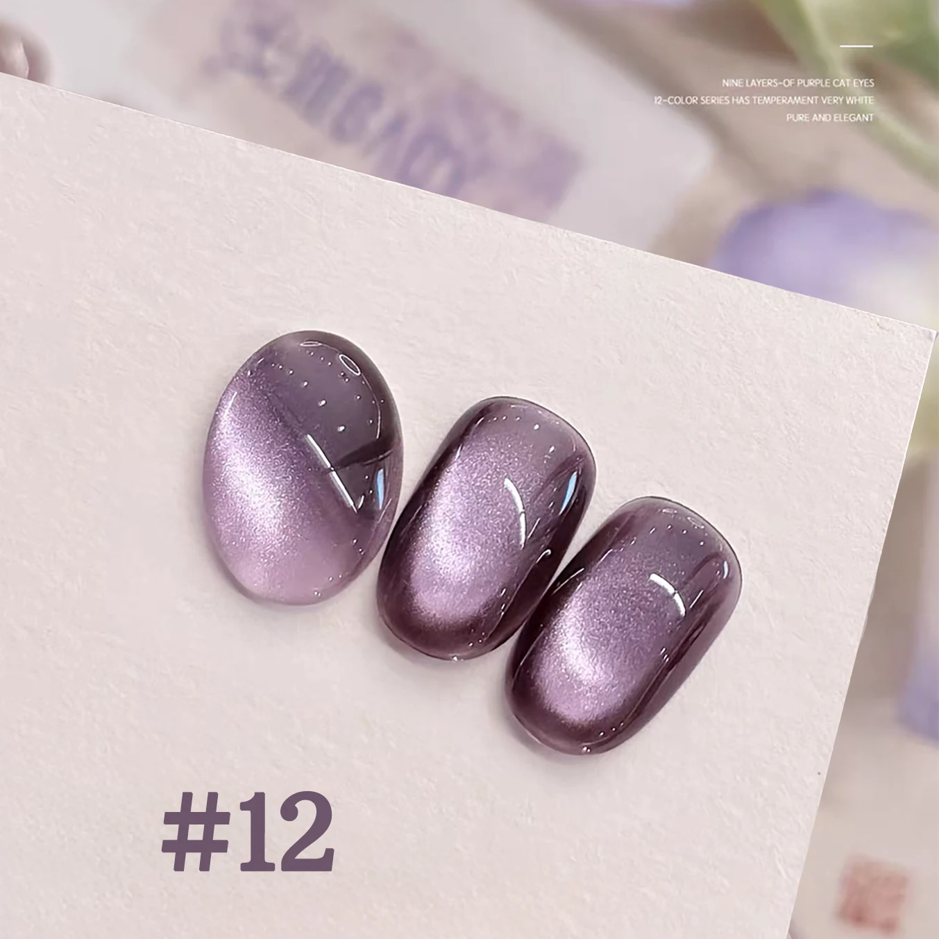 1-12 stücke TC Beliebte Lila Cat Eye Nagellack Gel Set UV Gel Soak Off Nagel Magnetische Gel polnischen Nail art DlY Für Salon Zu Hause – Detail 14