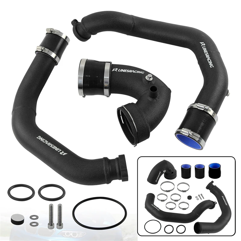 

For BMW 2014+ M3 M4 Intercooler Pipe Kit 2.25" Upgrade Charge Boost F80 F82 F83 S55 Engine 3.0L Twin Turbocharged Black/Blue/Red