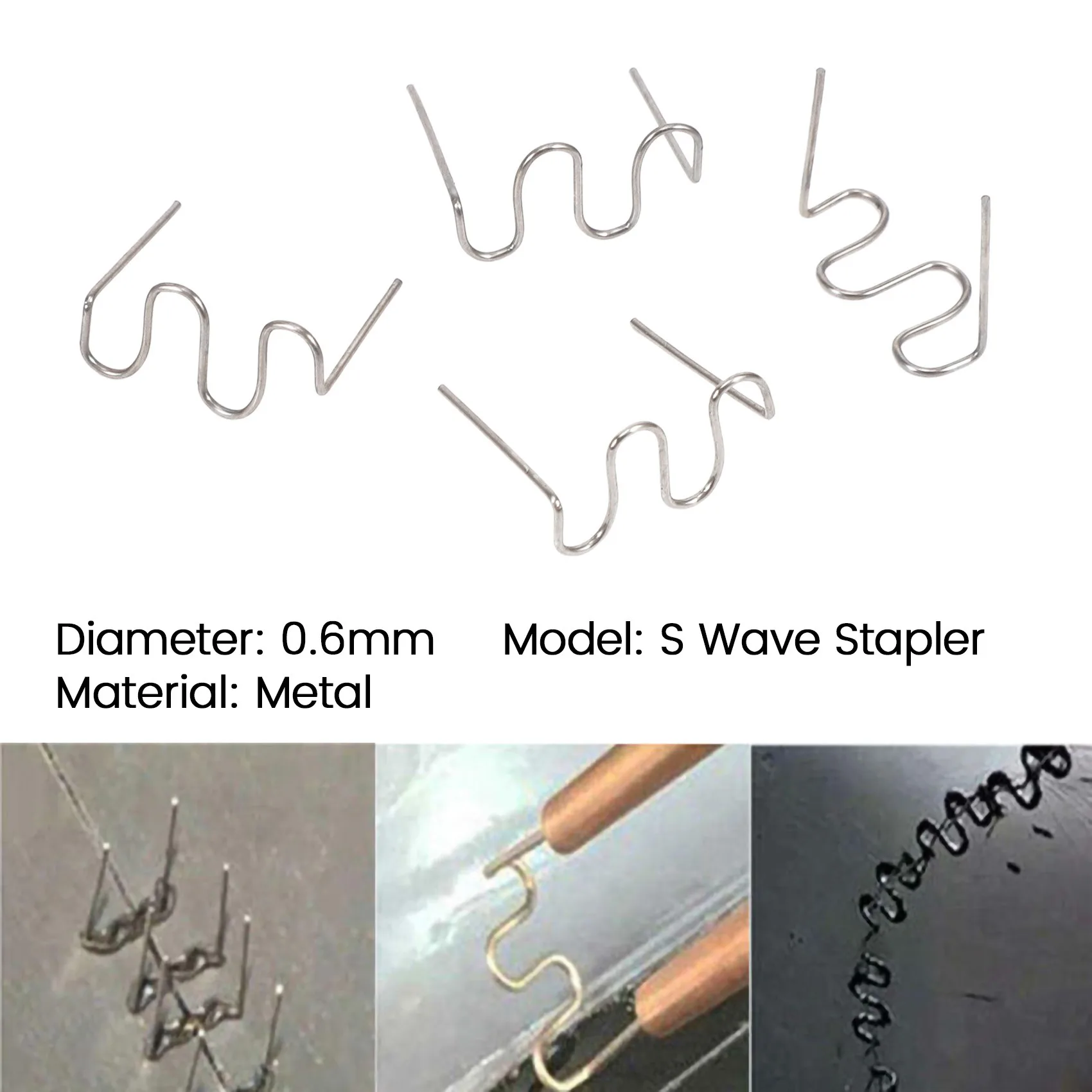 500 шт. сварочные прутки, горячий степлер для ремонта степлера, пластиковая сварка, горячий степлер, ремонт автомобильного бампера, предварительно волнистые скобы 0,6 мм