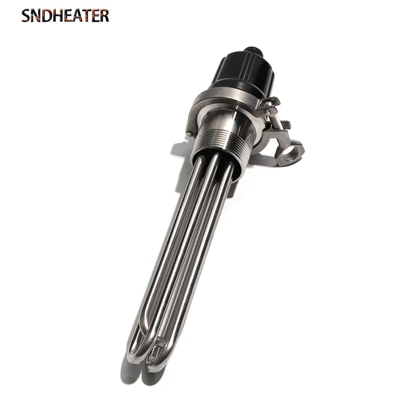 SNDHEATER Brewing องค์ประกอบความร้อน 2 "(OD63mm) Tri CLAMP 220 V/380 V 3/4.5/6/9/12KW SUS304 เครื่องทําน้ําอุ่นแช่พร้อมอุปกรณ์เสริม