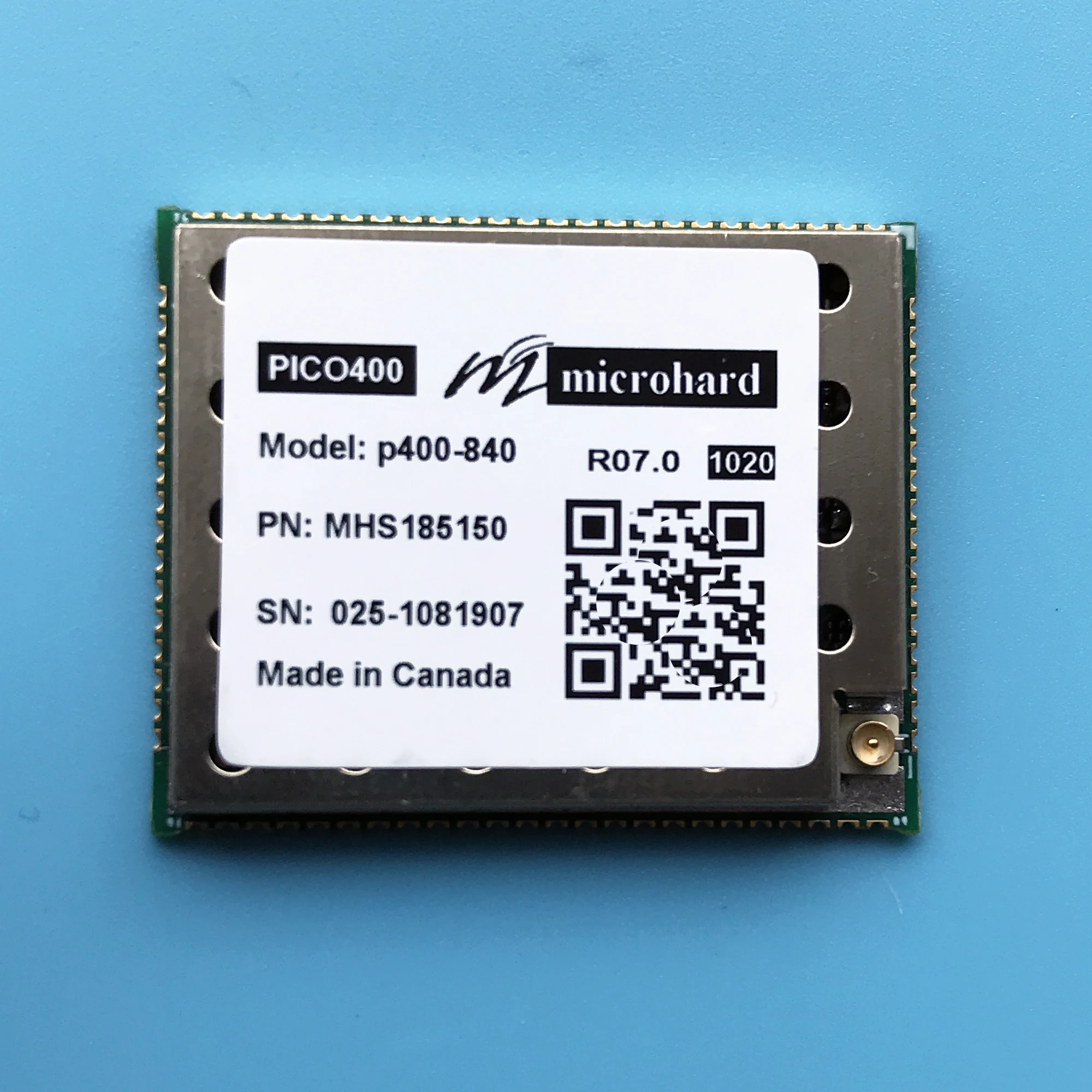 Microhard P400-840 Miniature OEM Wireless ModulesMHS185150