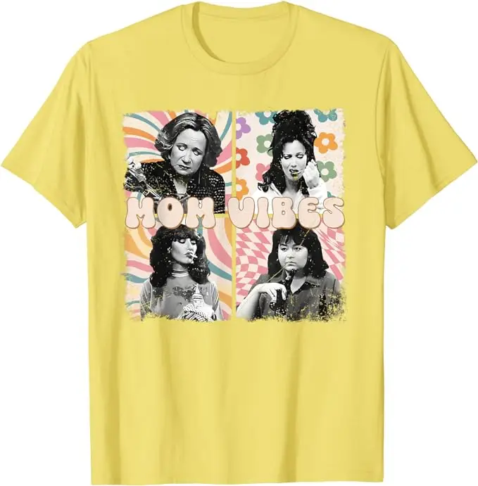 Retro Mom 90’s Vibes Vintage Mother\'s Day Iconics Mom Womens Fashion T-Shirt Mama Gift Mommy Life Graphic Tees Snarky Mom Outfit