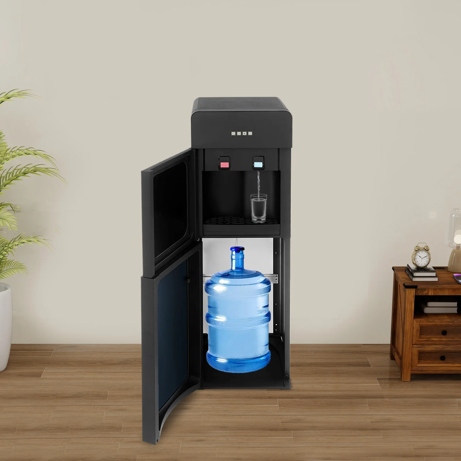 

Home Water Dispenserbottom-Loading Water Dispenser with 2 Faucets Cold Room Hot Water 3 or 5-Gallon for Office Gym Kitchen