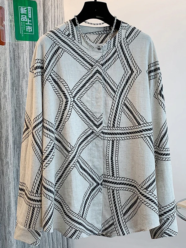 

Женский кардиган большого размера, повседневный, с длинными рукавами, с открытым передом, с узором «случайный тотем», на одной пуговице, осенний топ