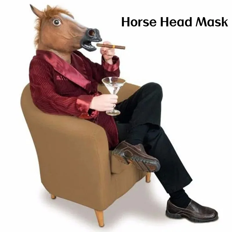 

Маска с головой лошади, Хэллоуин, косплей, ужасы, животное, анфас, Пасхальная вечеринка, новинка, костюм, театр, шутка, сумасшедшая вечеринка