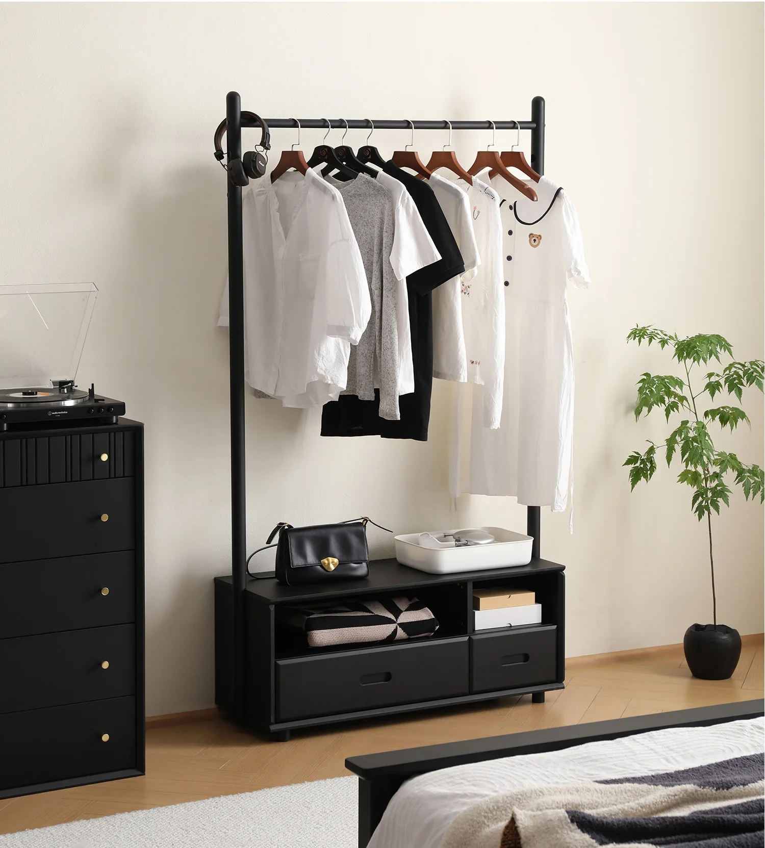

Whole house furniture Solid Wood Coat Rack Nordic Floor Simple Storage Rack