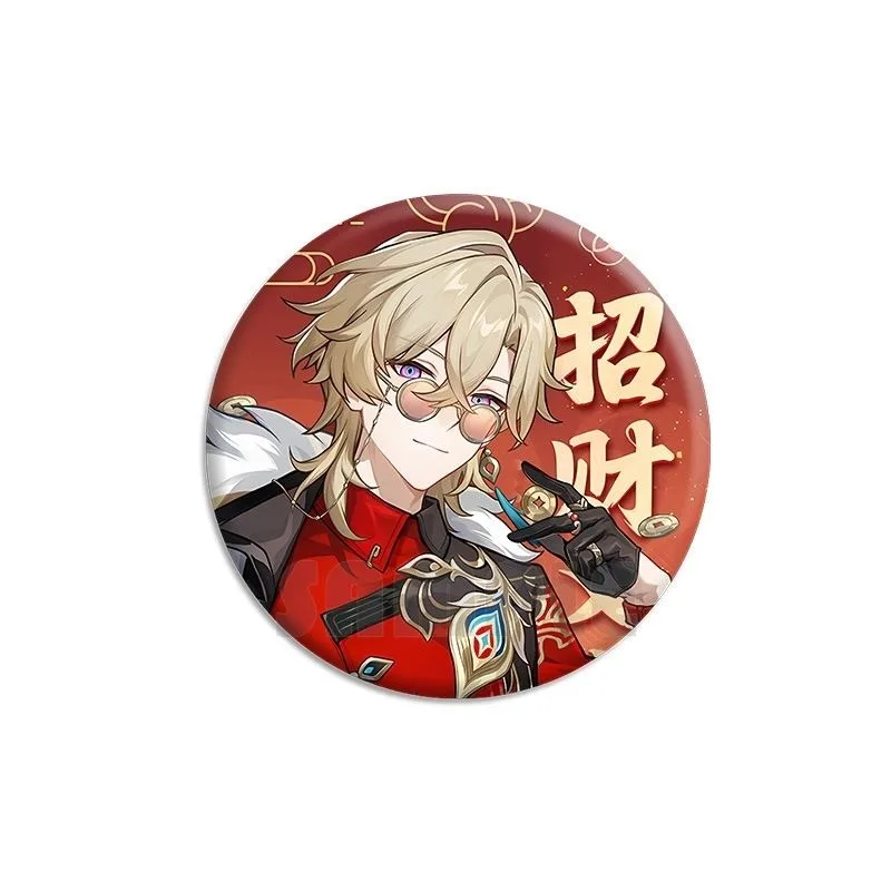 2025 New Year Game Anime Honkai: Star Rail JDB Cosplay Aventurine Fugue Tingyun Badge Flowing Sand Mahjong Pendant Collect Gifts