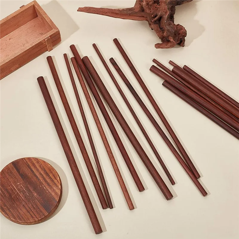 Unfinished Round Wood Sticks 18Pcs 4 Size Walnut Dowel Rods 11.8 Inch Long 6/8/10/12Mm Dia-AA26
