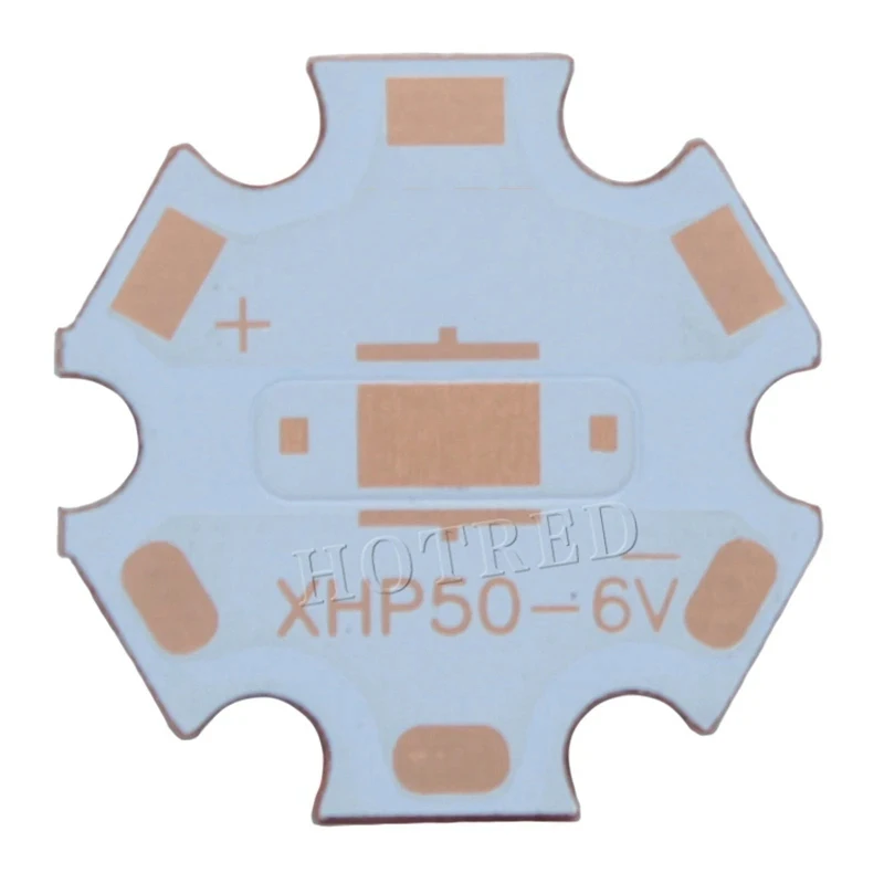 1PCS 20mm 3535 Copper PCB XPG2 XPE XPE2 5050 XLM XMLl2 XHP50 XHP70 MKR 3V6V12V led 20mm x 1.6mm Copper Star 16mm Heatsink Board