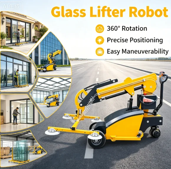 Customized 300kg 500kg Mobile Glass Manipulator Glass Lifter Robot With Automatic Rotation and Tilt