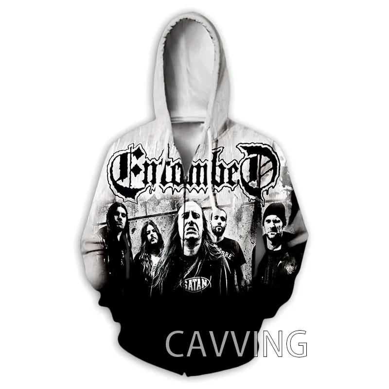 CAVVING 3D Printed  Entombed  Rock  Zipper Hoodies Zip Hooded Sweatshirt Harajuku Hoodie Sweatshirt for Men/women