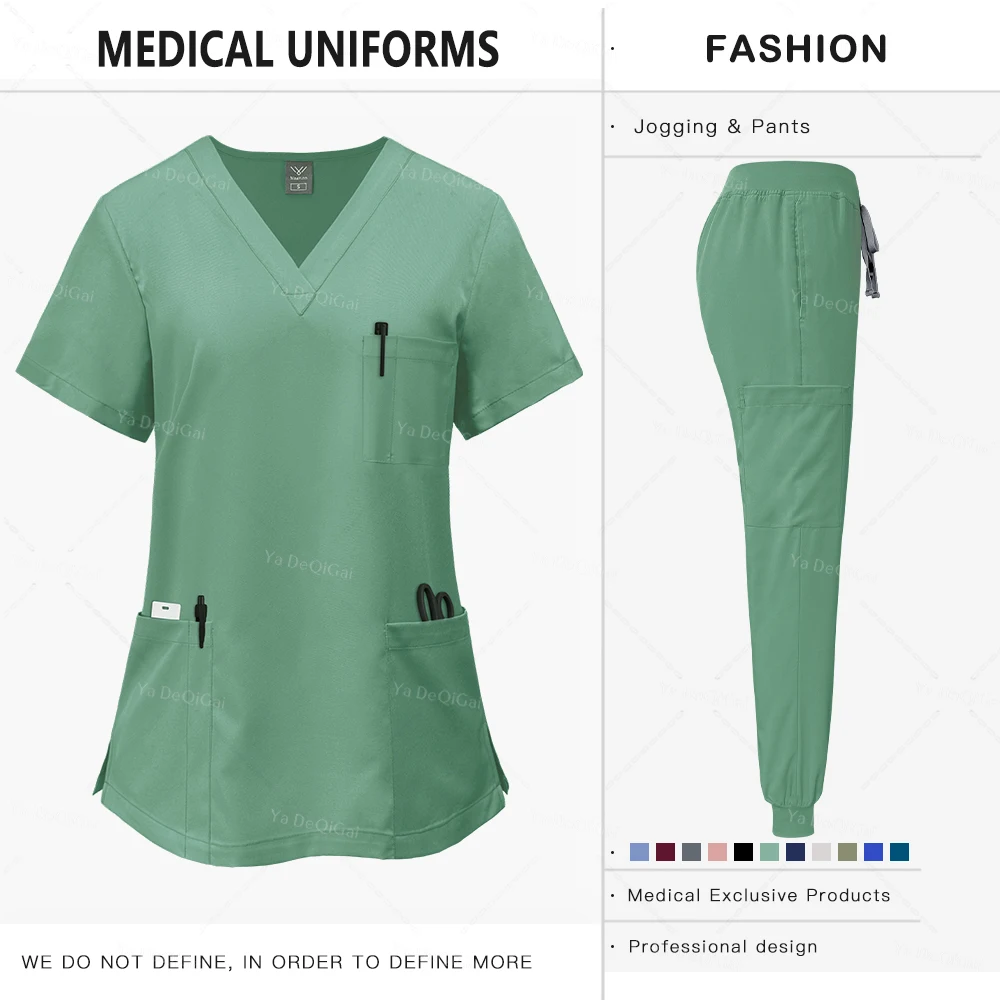 Uniforme clinica rosa donna farmacia abbigliamento da lavoro uniforme da infermiera medico ospedaliero uniformi per chirurgia dentale orale set di scrub medici nuovo