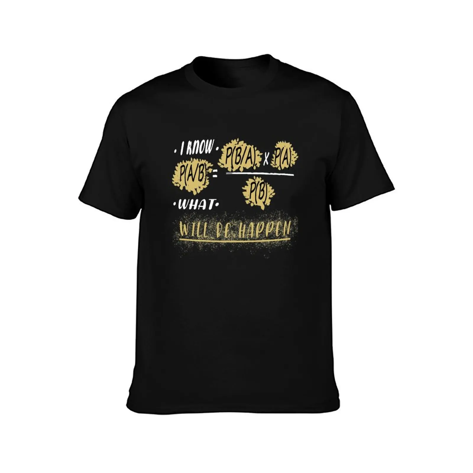 probability-Formula of Bayes for mathematician T-Shirt Summer Casual Cotton Tee Oversized Streetwear Tops Unisex Men Women