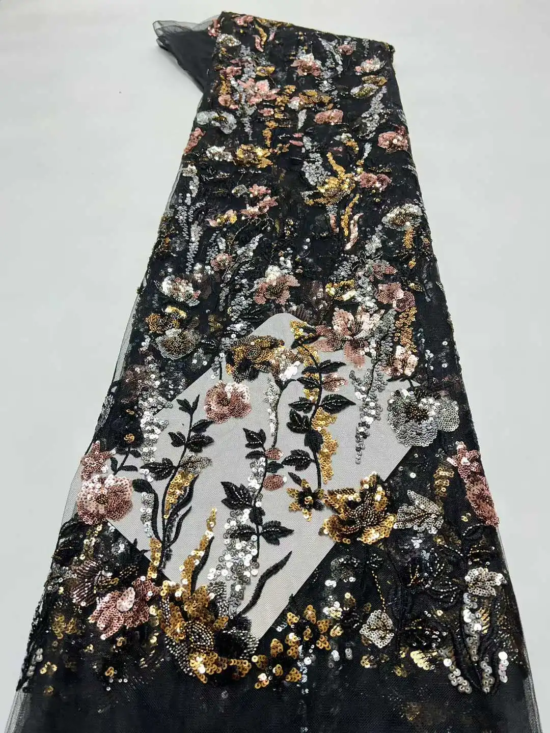 

2025 Новая Тюлевая Кружевная Лидер продаж ткани с бусинами и блестками Новая африканская нигерийская французская ткань для элитного свадебного платья для шитья невесты